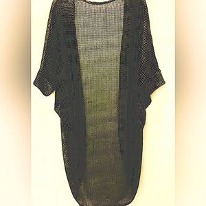 Black Mesh Women's Cardigan